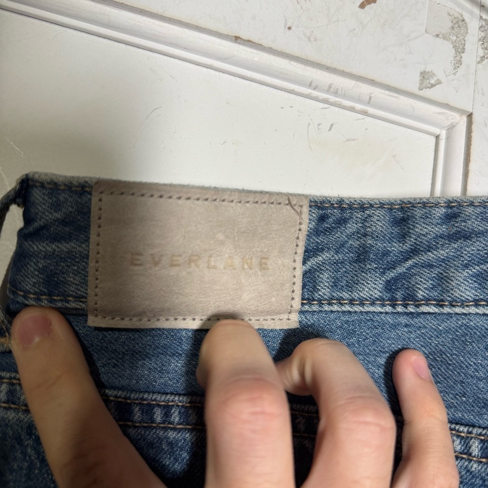 Everlane A-Line Denim Shorts Blue Wash Size 32 Jean Shorts Jorts Cotton - Picture 8 of 10